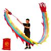 Lightweight Dragon Poi with 3D Dragon Head & Swing Rope Combo for Kids and Beginners, Flowy Dragon Ribbon Streamer Outdoor Fitness Golden Dragon Stage Prop Set (Rainbow Dragon, 6.5 FT(2M)) view 1