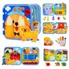 BizyKoady Toddler Busy Book for 1-3, Montessori Felt Busy Book, Busy Board for 1+ Year Old, Toddler Airplane Travel Toys, Educational Learning Activity Books, Girl & Boy Birthday Gift view 1