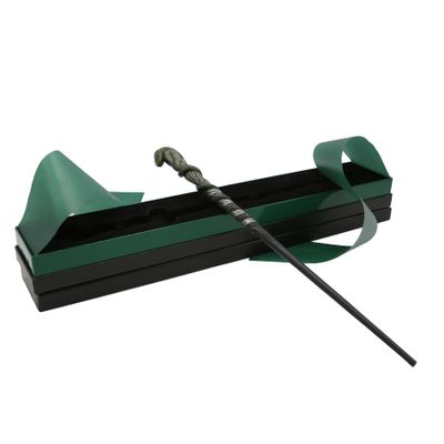 Harry Potter Slytherin Mascot & Traits Wand - Second Edition Collectible with Serpent Design & House Inscription - 14" Replica with Premium Display Box - Ideal for Fans & Collectors - Not a Toy