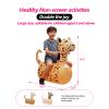 Inflatable Bouncy Leopard & Alpaca Toys 2PCS,Heavy Duty Giant Inflatable Bouncy Toys For Age 5+ with Air Pump ,Indoor Outdoor Ride On Bouncy Animal Hopper Toy,220lbs Load Capacity Gifts For Boys Girls view 3