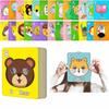 Alphabet ABC Flash Cards with Animal Masks, 26 Giant Animal mask Alphabet Cards, nteractive Education Games, Uppercase & Lowercase Learning GamesColorful Mask Flashcards view 1