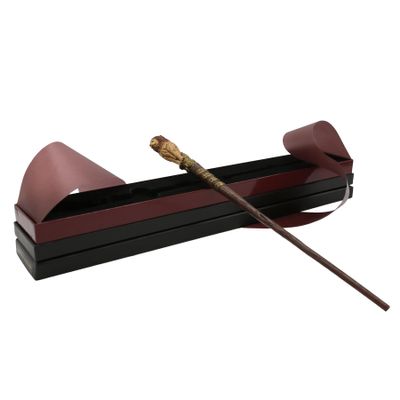 Harry Potter Gryffindor Mascot & Traits Wand - Second Edition Collectible with Lion Topper & House Inscription - 14" Replica with Premium Display Box - Ideal for Fans & Collectors - Not a Toy