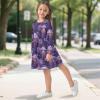 Aflyko Ocean Skater Dress Jellyfish Fantasy Galaxy Purple Cute Girl Casual Wear Relaxed Fit Holiday Costume Festive Lovely Birthday Present, 9-10Y view 3