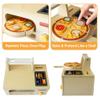 Wooden Pizza Toy Playset for Kids Ages 35, Montessori Pretend Play Food & Wooden Kitchen Playset with Easy Bake Oven, Slice & Serve Pizza Maker Toy, Educational Cooking Gift for Boys and Girls view 3