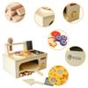 Wooden Pizza Toy Playset for Kids Ages 35, Montessori Pretend Play Food & Wooden Kitchen Playset with Easy Bake Oven, Slice & Serve Pizza Maker Toy, Educational Cooking Gift for Boys and Girls view 4