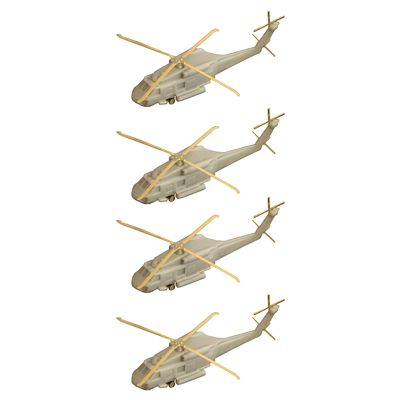 1/700 Scale SH-60F Seahawk Naval Helicopters (4 Units) with Photo-Etched Detailing Parts Aircraft Model Upgrade Kit