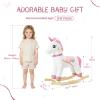 FUNLIO Unicorn Baby Rocking Horse for Kids 3-6 Years, Rainbow Fairy Unicorn Rocking Horse, Stuffed Ride-on Animal Rocker, Easy to Assemble, CPC & CE Certified-Large view 4
