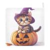 YETTASBIN Halloween Cat Muslin Baby Hand Washcloths, Soft Cotton Bath Face Towel, 4 Layers Extra Absorbent Feeding Burp Cloth for Newborn Infant, 3 Pack view 2