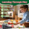Lehoo Castle Wooden Train Set - Dinosaur Train Set for Toddlers 2-4, Wooden Train Track Railway Playset Toys for 3 4 5 6 Year Old Boys Girls Birthday Gifts view 3