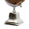 Chocolate Brown Metal World Globe  15H Decorative Globe with Silver Aluminum Square Pedestal Base, Brown & Gold Tabletop Accent view 4