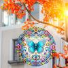 10 Inch Butterfly Wind Spinner, 3D Metal Hanging Kinetic Wind Rustproof Sculpture Gift for Garden Yard Lawn Balcony Window Porch Outdoor Decor, Women Mom Mothers Day view 3