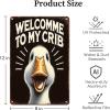 Welcome To My Crib Signs Posters Funny metal sign For Man Cave bathroom Farm Bedroom living room Kitchen Garage Wall Decor 8 * 12 Inch view 2