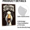 Welcome To My Crib Signs Posters Funny metal sign For Man Cave bathroom Farm Bedroom living room Kitchen Garage Wall Decor 8 * 12 Inch view 4