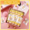 180 Pcs Positive Gifts Set Duck Gift Include 60 Mini Rubber Duck Figures 60 Positive Cards 60 Package Bags Inspirational Gifts for Being Awesome Friends Employee Coworker Staff Teacher Team view 3