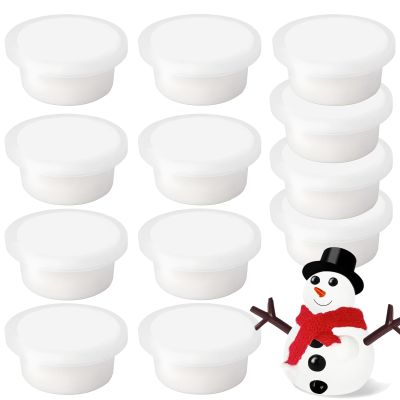 12-Piece Kids Holiday Snowman Clay Craft Kit  Includes White Modeling Clay & Dress-Up Accessories  Christmas Party Favor Gift Set
