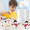 12-Piece Kids Holiday Snowman Clay Craft Kit  Includes White Modeling Clay & Dress-Up Accessories  Christmas Party Favor Gift Set view 4