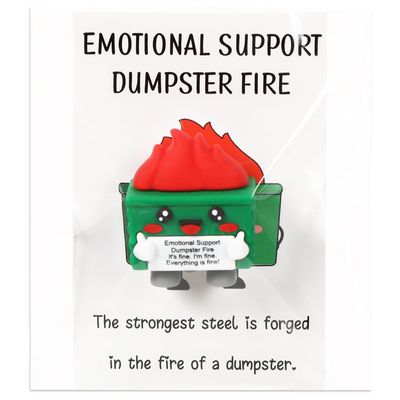 90 Pcs Positive Gift Set Dumpster Trash Shape Fire Gift 30 Mini Rubber Dumpster Figures 30 Positive Cards 30 Package Bags Inspirational Gift Being Awesome Friend Employee Coworker Staff Teacher Team