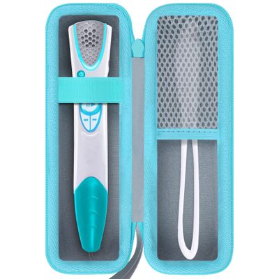 Lebakort Storage Case Compatible with LeapFrog LeapReader System Learn-to-Read (Gray+ Sky Blue Case)