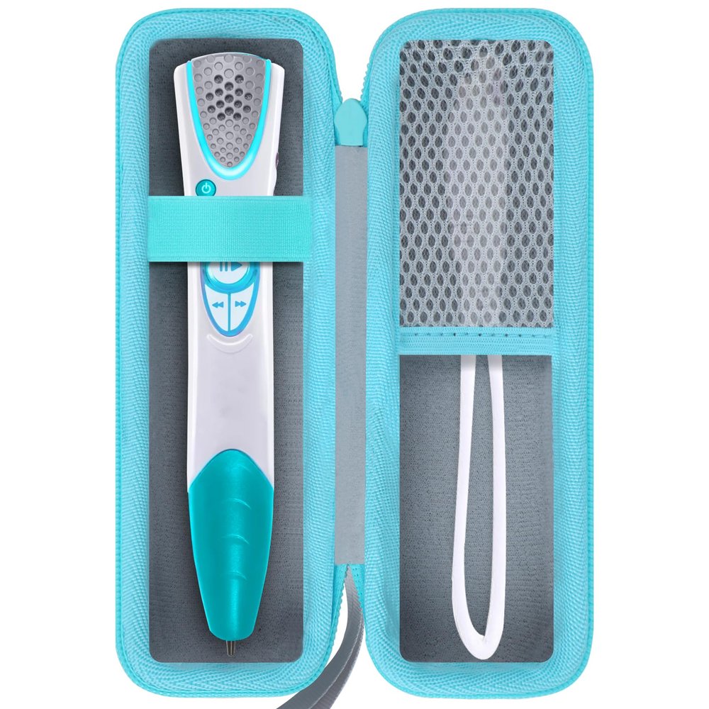 Lebakort Storage Case Compatible with LeapFrog LeapReader System Learn-to-Read (Gray+ Sky Blue Case)