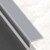 Non-Slip Stair Nosing 3 Pack 0.9m Aluminium Stair Edge Trim Indoor and Outdoor Stair Edge Protector Step Edge Protector Stair Edging Transition Strip Metal Corner Trim Matte Silver 5cm x 3cm x 0.9m view 1