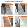 Non-Slip Stair Nosing 3 Pack 0.9m Aluminium Stair Edge Trim Indoor and Outdoor Stair Edge Protector Step Edge Protector Stair Edging Transition Strip Metal Corner Trim Matte Silver 5cm x 3cm x 0.9m view 2
