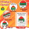 180 Pcs Positive Gifts Set Dumpster Trash Shape Fire Gift 60 Mini Rubber Dumpster Figures 60 Positive Cards 60 Package Bag Inspirational Gift Being Awesome Friend Employee Coworker Staff Teacher Team view 4