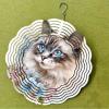 10 Inch Cat Wind Spinner, 3D Metal Animal Hanging Kinetic Wind Rustproof Sculpture Gift for Garden Yard Art Balcony Window Porch Lawn Farm Decor view 2