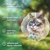 10 Inch Cat Wind Spinner, 3D Metal Animal Hanging Kinetic Wind Rustproof Sculpture Gift for Garden Yard Art Balcony Window Porch Lawn Farm Decor view 3