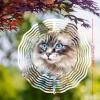 10 Inch Cat Wind Spinner, 3D Metal Animal Hanging Kinetic Wind Rustproof Sculpture Gift for Garden Yard Art Balcony Window Porch Lawn Farm Decor view 4