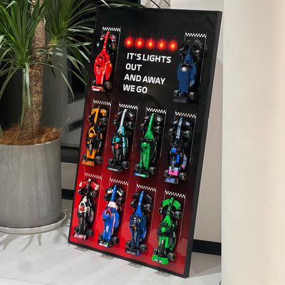 iLuane Display Wallboard for 66802, Display Frame for 10 Cars, Ideal for Adult Collectors, Home & Office Wall Mount, Style B(Cars Not Included)