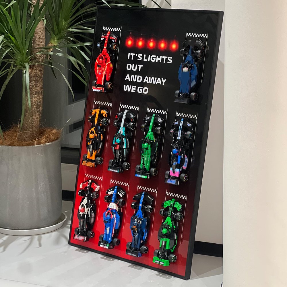 iLuane Display Wallboard for 66802, Display Frame for 10 Cars, Ideal for Adult Collectors, Home & Office Wall Mount, Style B(Cars Not Included)