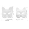 12pcs DIY Paintable Blank Masquerade Masks Paper Pulp Cat Animal Styles for Birthday Carnival School Party Handcraft Crafting Supplies view 2