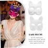 12pcs DIY Paintable Blank Masquerade Masks Paper Pulp Cat Animal Styles for Birthday Carnival School Party Handcraft Crafting Supplies view 3