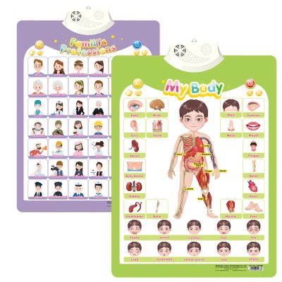 Alphabet Poster for Kids with Sound & Learning Modes, Electronic Wall Chart to Learn Arabic Letters, Numbers, and Words - Ideal Educational Tool (#23)