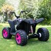 24V Kids Ride On ATV Quad, Electric 4 Wheeler with Spring Suspension, LED Headlights, Music, High/Low Speed, Off-Road Toy Vehicle, Ultimate Birthday for Boys Girls, Pink view 4