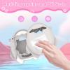 KONXISA For Tamagotchi Paradise Case Cover, Cartoon Shark Protective Case, Soft Silicone Protective Cover with Cute Lanyard for Kids Game Machine, Protective Shell with Dustproof and Shockproof, Pink view 3