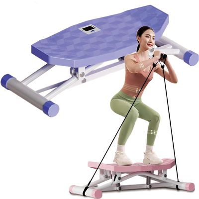 Balance Board, All-Motion Trainer, Portable Ski Balancing Machine Featuring LCD Monitor, Ski Simulator with Resistance Bands for Full Body Workout,Blue