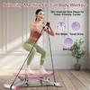 Balance Board, All-Motion Trainer, Portable Ski Balancing Machine Featuring LCD Monitor, Ski Simulator with Resistance Bands for Full Body Workout,Blue view 2
