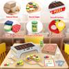 WOODMAM Pizza Toy Set, Montessori Realistic Play Food with Oven Box, Educational Learning Toys for Preschoolers Toddlers Age 3 4 5 6, Christmas Birthday Gift for Kids view 4