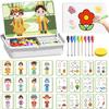 Magnetic Puzzles Face Dress up Travel Game Double Side Preschool Educational Learning Toy for Kids, Decorating Fridge with Magnetic Letters - Enhances Creativity and Learning (Clothes) view 1