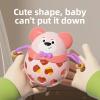 Baby Rattle Toy for Infants, Soft Rubber Grasp Ball with Built-in Bell, Cartoon Animal Sensory Shaking Toy for Newborn Boys and Girls, Early Development Teething & Motor Skills Toy (Pink) view 3