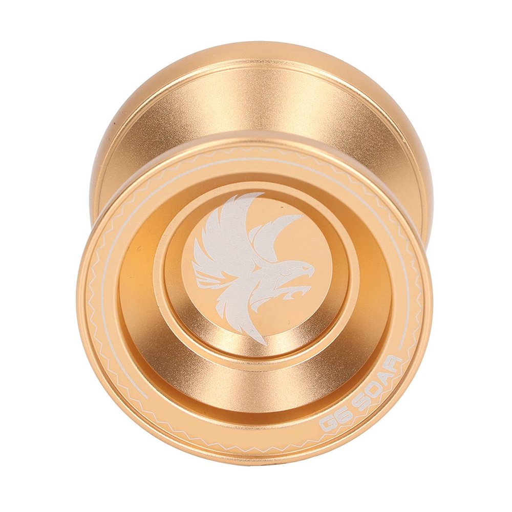 Nurnesy Unresponsive Aluminum Alloy YoYo - Golden YoYo Ball with 3pcs Replacement Strings, Durable for Advanced Players