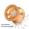 Nurnesy Unresponsive Aluminum Alloy YoYo - Golden YoYo Ball with 3pcs Replacement Strings, Durable for Advanced Players view 4