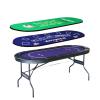 8 Player Folding Poker Table with 2 Interchangeable Game mats, Texas Holdem Poker and Blackjack, Collapsible Casino Table with Padded Rails and XXL Cup Holders for Wine and Whiskey Glasses (71 inch) view 1