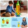 32PCS Mini Magnetic Tiles, Portable Magnetic Toys Travel Set, Construction STEM Learning and Playing Toys for Kids, Montessori Toy for Preschool3+ Year Old Boys Girls Birthday Gifts view 4