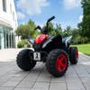 24V Kids Ride-On ATV Quad, Electric 4-Wheeler with Forward & Reverse, Spring Suspension, LED Lights, Music, Power Display, Adjustable Speeds, Outdoor Fun Gift, Red view 2