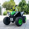 24V Kids Ride On ATV Quad, Electric 4 Wheeler with Spring Suspension, LED Headlights, Music, High/Low Speed, Off-Road Toy Vehicle, Ultimate Birthday for Boys Girls, Green view 2