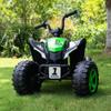 24V Kids Ride On ATV Quad, Electric 4 Wheeler with Spring Suspension, LED Headlights, Music, High/Low Speed, Off-Road Toy Vehicle, Ultimate Birthday for Boys Girls, Green view 4