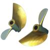 RC Boat CNC Aluminum Alloy Propeller Pair 7075 High Speed CW CCW Propellers Pitch 1.6 Gold 4mm/4.76mm Shaft Hole(4.76mm,44mm) view 1