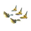 RC Boat CNC Aluminum Alloy Propeller Pair 7075 High Speed CW CCW Propellers Pitch 1.6 Gold 4mm/4.76mm Shaft Hole(4.76mm,44mm) view 4